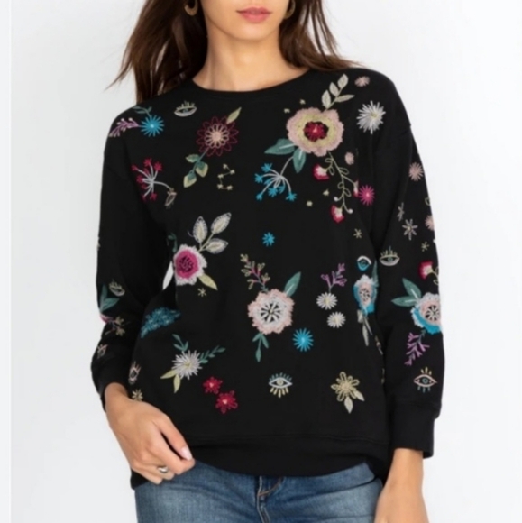 NWT Johnny Was "Marine Celestial" Fully Embroidered Sweater Size XXS - Picture 2 of 5